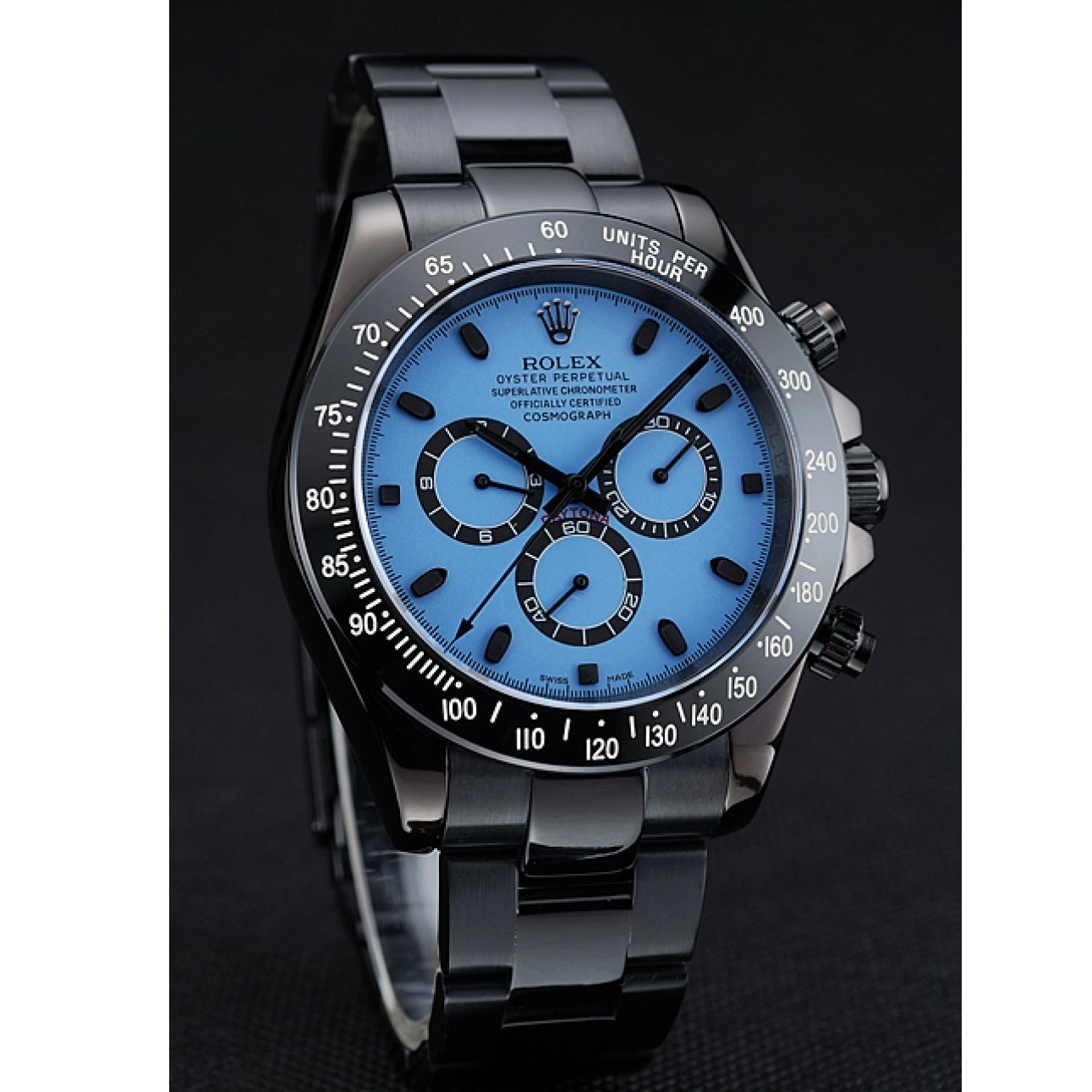 MiroTime 0817 Rolex Cosmograph Daytona Blue And Black Dial Black Stainless Steel Case And Bracelet 1454250